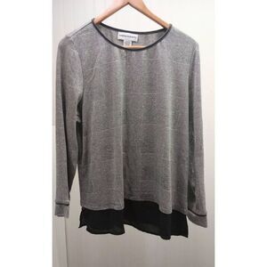 Cathy Daniels houndstooth long sleeve shirt, pull over size XL